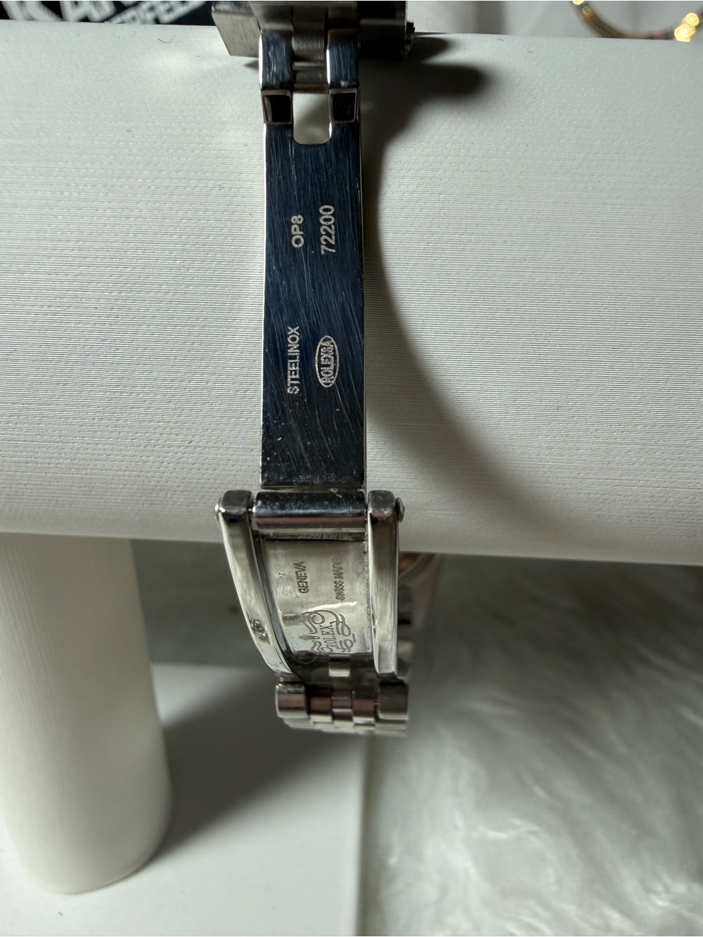 Stainless Steel Women's Watch with Mother-of-Pearl Dial and Crystal Accents - Picture 6 of 12
